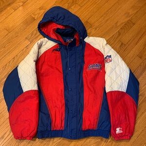 Vintage 90s Starter New York Giants NFL Pullover Jacket
